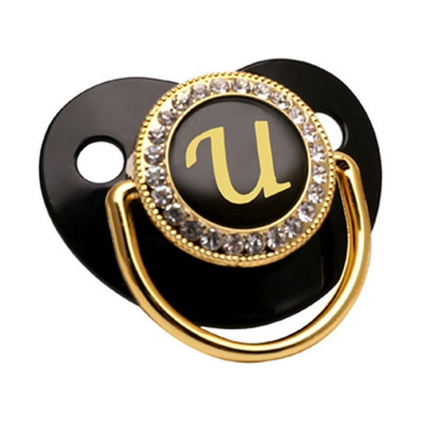 Fiudx Chupete para Bebé, Diseño de Diamantes de Imitación Brillantes, Forma Ergonómica para Facilitar La Succión, Construcción de Una Sola Pieza Sin Costuras para Mayor Seguridad, Regalo para Baby Sh