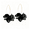 black, variant on Handmade Bohemian Acrylic Large Flower Dangle Drop Earrings Unique Resin Tiered Petal Flower Line Earrings for Women Fashion