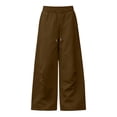thumbnail image 5 of Wide Leg Sweatpants Women Zaewscy Women's Solid Color Loose-fitting Sweatpants High-waisted Wide-leg Casual Sweatpants Drawstring Elastic Waistband With Pockets., 5 of 7