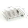 thumbnail image 2 of Clear Glass Soap Dish with SUS304 Stainless Steel Tray Rectangular Soap Holder for Bathroom Counter, Shower, Kitchen, 2 of 12