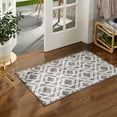 thumbnail image 3 of TOWN & COUNTRY EVERYDAY Walker Modern Diamond Everwash® Washable Multi-Use Decorative Rug, Tufted Kitchen Rug, Low-Profile Door Mat, Bedroom Rug and Bath Rug with Non-Slip Backing, Dark Grey, 24"x40", 3 of 11