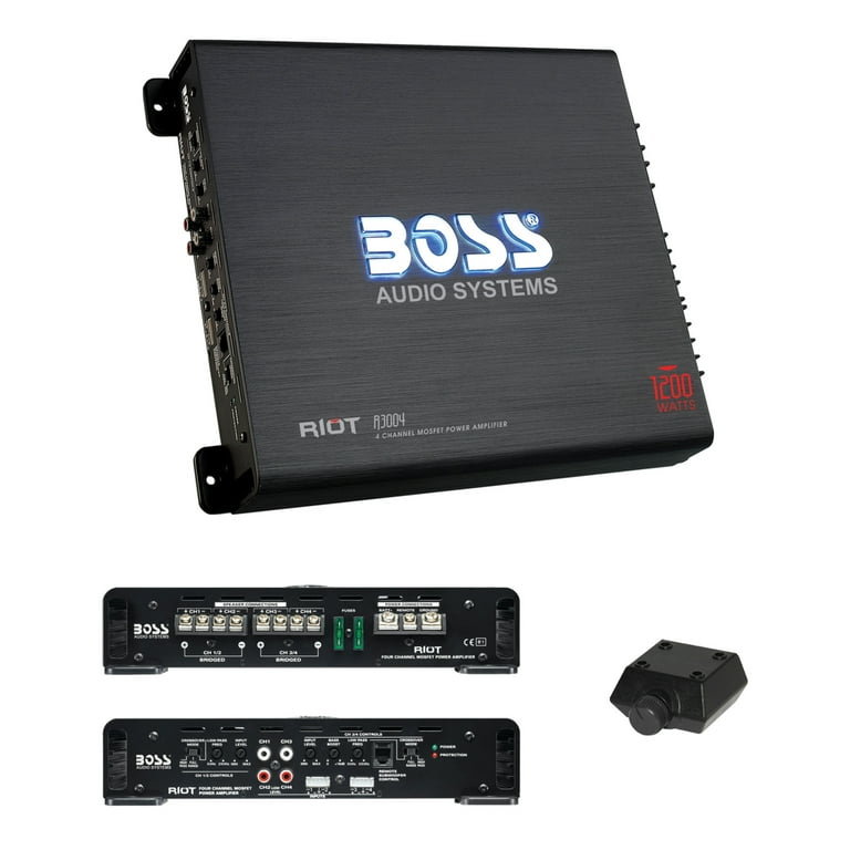 BOSS Audio Systems R3004 Riot Series 4-Channel Car Amplifier 1200W