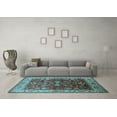 thumbnail image 3 of Ahgly Company Indoor Rectangle Oriental Light Blue Traditional Area Rugs, 2' x 5', 3 of 4