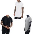thumbnail image 4 of Guardurnaity Hombres Camisetas largas Hip Hop Camiseta Manga corta Palangre Camisetas largas Hip Hop Camisetas casuales Blusa Camisetas gris XXL, 4 of 6