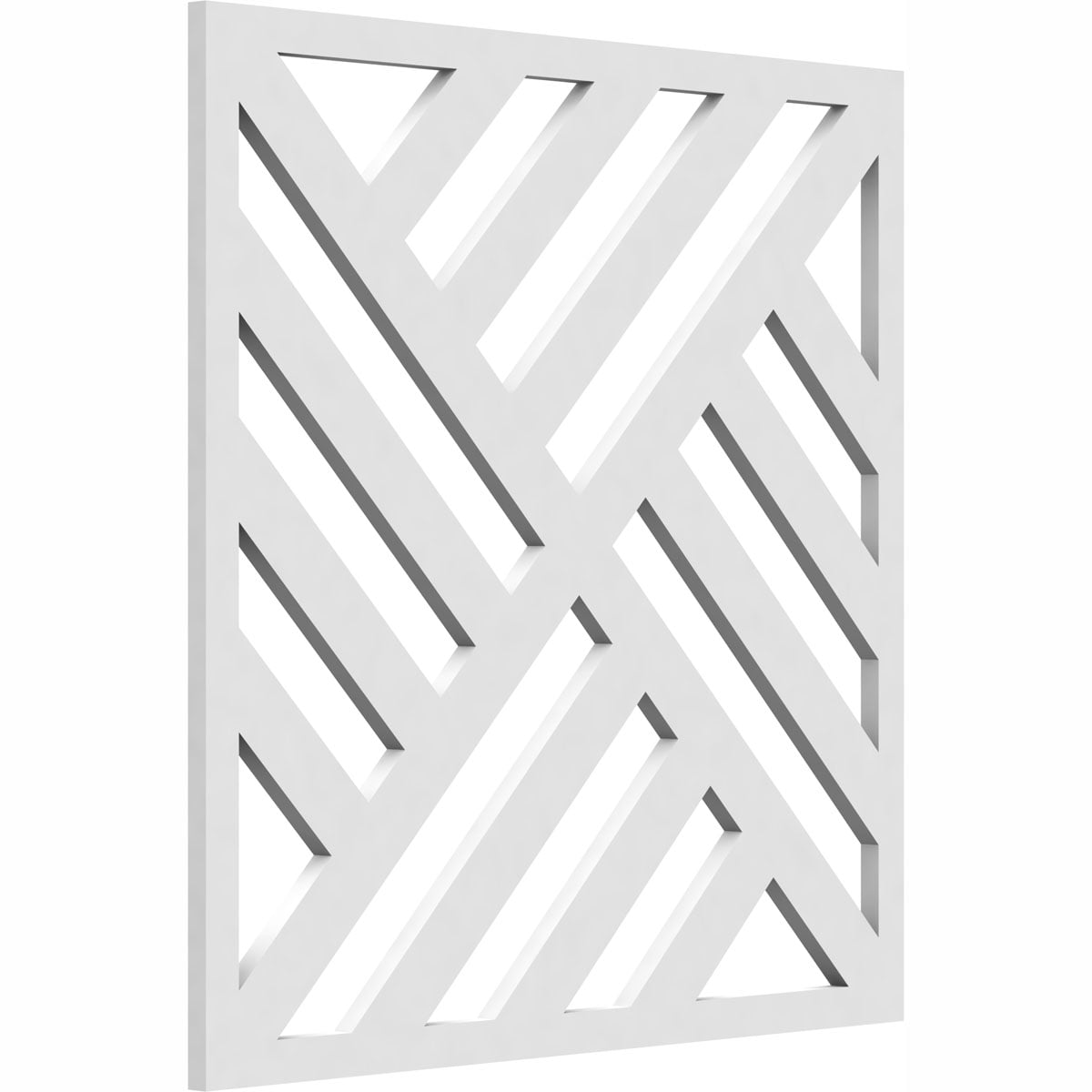 Ekena Millwork 15 3/8"W x 15 3/8"H x 3/8"T Medium Allen Decorative Fretwork Wall Panels in Architectural Grade PVC