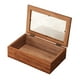 thumbnail image 2 of Caja de almacenamiento de madera con tapa transparente, contenedor multiusos, rectangular, resistente y portátil. L, 2 of 9