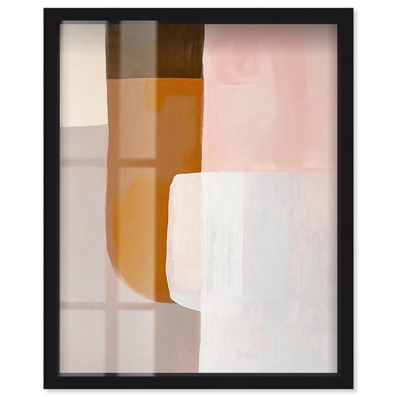 Color Fields Shadowbox Print Boho Art by Art Remedy, Black Frame, 16 x 20