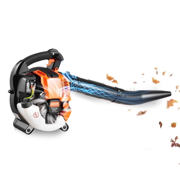 VEVOR Gas Leaf Blower, 25.4CC 4-Stroke Gas Powered Handheld Leaf Blower with 0.75L Fuel Tank, 340 CFM Air Volume, 130 MPH Air Speed, Ideal for Lawn Care, Leaves Cleaning, Yard Debris & Snow Removal