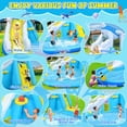 thumbnail image 3 of Adnoom Inflatable Water Slide with 480W Blower, Bounce House for Kids Backyard, Bouncy Castle with Large Pool/Basketball Hoop, Inflatable Water Park with Whale Water Slide/Climbing Wall/Water Cannon, 3 of 10
