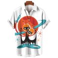 thumbnail image 3 of Camisa hawaiana para hombre, camisa de anime, camisetas de manga corta con dibujos animados, ropa informal de verano para hombre, camisa de moda con animales callejeros y gatos para niños, 3 of 5