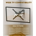 TV Wall Mount Bracket Full Motion Swivel and Tilt for Most 2655 inch