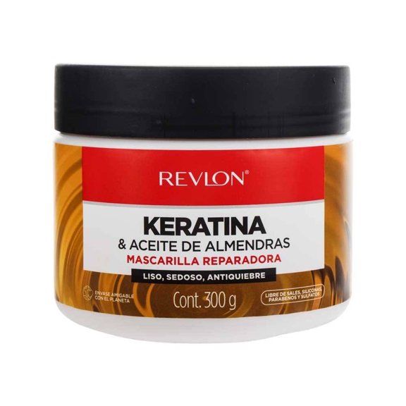 Mascarilla Cabello Revlon Republic Cosmetics aceite de almendra aminoácidos keratina revlon 300g