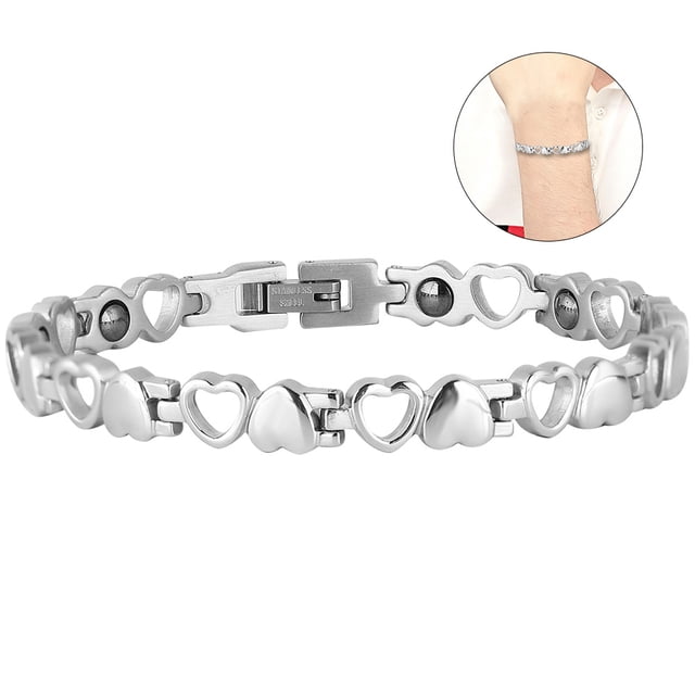 Pulsera de terapia magnética, pulsera de terapia magnética de acero de titanio Pulsera de terapia magnética Resistente y duradera