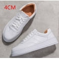 thumbnail image 1 of Zapatillas De deporte gruesas De cuero blanco De moda para Mujer, Zapatos blancos con cordones, Tenis femeninos, Zapatos De Mujer, zapatos informales con plataforma para Mujer Tan Jianjun unisex, 1 of 2