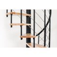 thumbnail image 7 of Chicago Spiral Stair - 47" Diameter - Black with Beech Treads (Height Range: 82-1/2"H - 120-1/4"H), 7 of 7