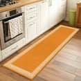 thumbnail image 3 of Orange Greek Key Large Area Rugs for Bedroom Living Room, Soft Non Slip Carpet Bedside Rug, White Greece Ancient Farmhouse Geo Rectangular Floor Cover Kitchen Accent Rug 2'x6' for Dining Room/Office, 3 of 9