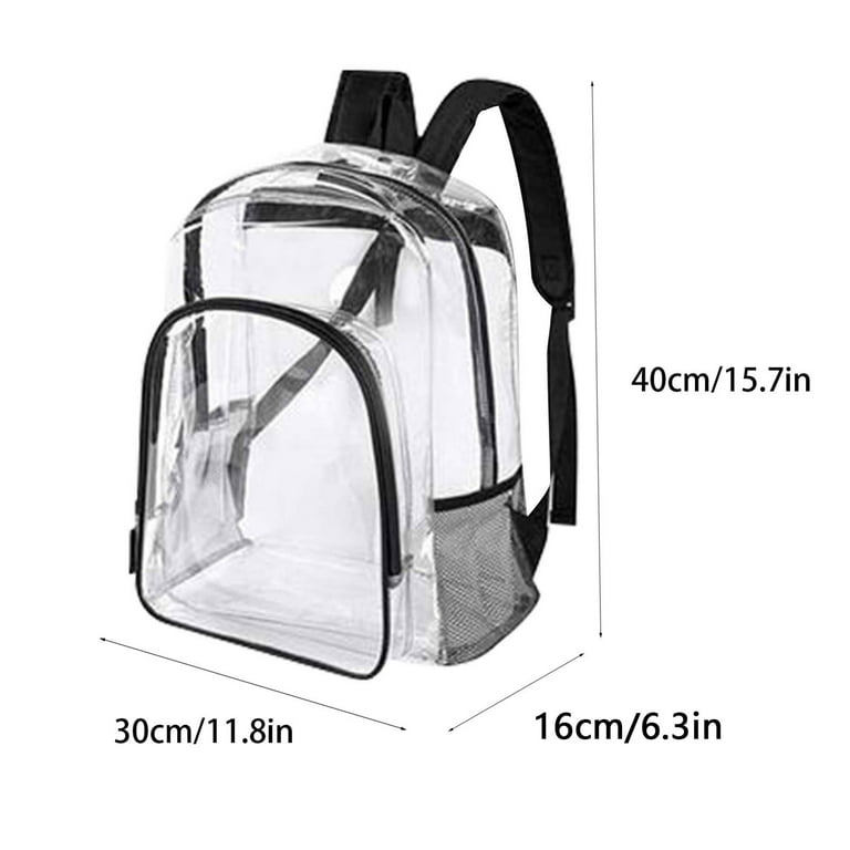 Clear Backpack, Heavy Duty Transparent Bookbag for School 