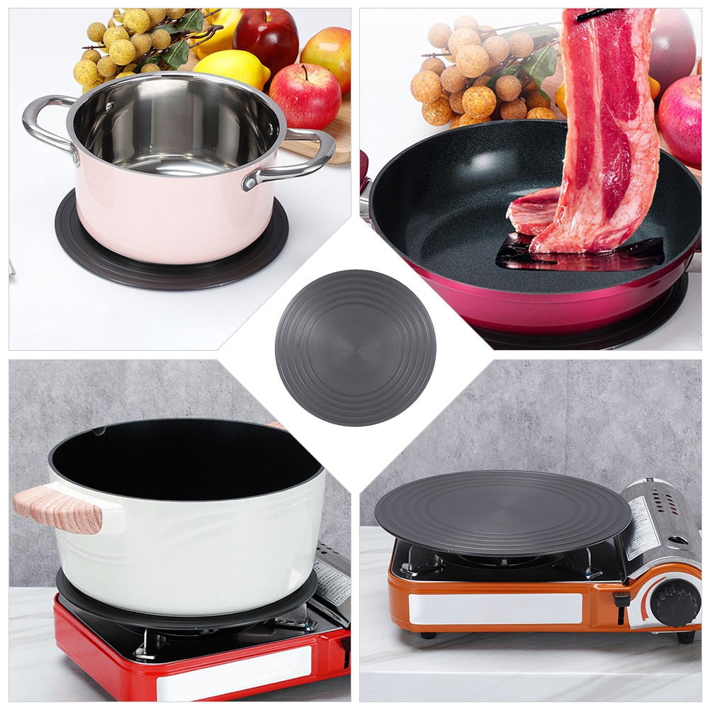 Soimiss Black Aluminum Heat Diffuser Cooking Plate for Kitchen and Even Heat Distribution 24cm