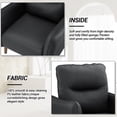 thumbnail image 5 of Modern Faux Leather Accent Club Chair Upholstered Armchair Living Room Single Sofa Wood Legs Black, 5 of 9