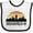 White and Black, variant on Inktastic Indianapolis Indiana Skyline Retro Boys or Girls Baby Bib