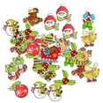 thumbnail image 1 of jifeng 50PCs Mixed Christmas Pattern Sewing Wood Buttons DIY Scrapbooking Ornaments, 1 of 9