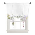 thumbnail image 2 of Spring Flower Vanilla Wildflower Window Curtain Tie Up Curtains for Kitchen Living Room Adjustable Rod Pocket Drapes, 2 of 5