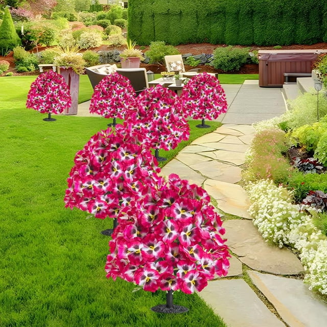 Artificial Butterfly Orchid Simulation Flower Ground Insertion for Wedding Garden Outdoor Decoration, Realistic Fake Plant with Easy Assembly and Maintenance-Free, Ideal Gift