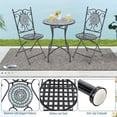 thumbnail image 3 of GVN Set of 2 Mosaic Chairs for Patio Metal Folding Chairs, Outdoor Furniture Chairs for Backyard, Porch, Garden, Poolside, 3 of 6