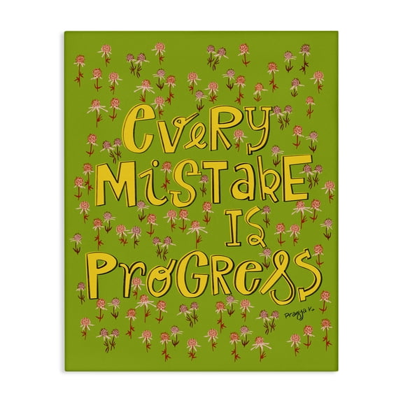 Stupell Industries Cottage Inspirational Floral Phrase Canvas Art, 16 x 20, by Pragya Kothari