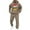 Brown, variant on Men Sweatsuits 2 Piece Set Letter Print Relaxed Fit Hoodie Sweatshirt and Joggers Sweatpants Sets Comfortable Fall Winter Long Sleeve Sport Suit with Pocket Black L