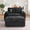 Black-Two-seater sofa, variant on VEPXXP 56" Double Sofa Recliner - Modern Chenille Fabric Loveseat with Manual Adjustable Backrest for Living Room Small Space Compact Theater Couch - Brown