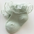 thumbnail image 4 of Baby Sweetie Toddler Baby Girls Lace Socks Ruffles Sweet Anti-Skid Princess Socks Cute Kids Socks 0-2 Years, 4 of 6