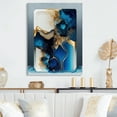 thumbnail image 2 of Designart Abstract Geode Gold And Blue Marble III Canvas Wall Art, 2 of 5