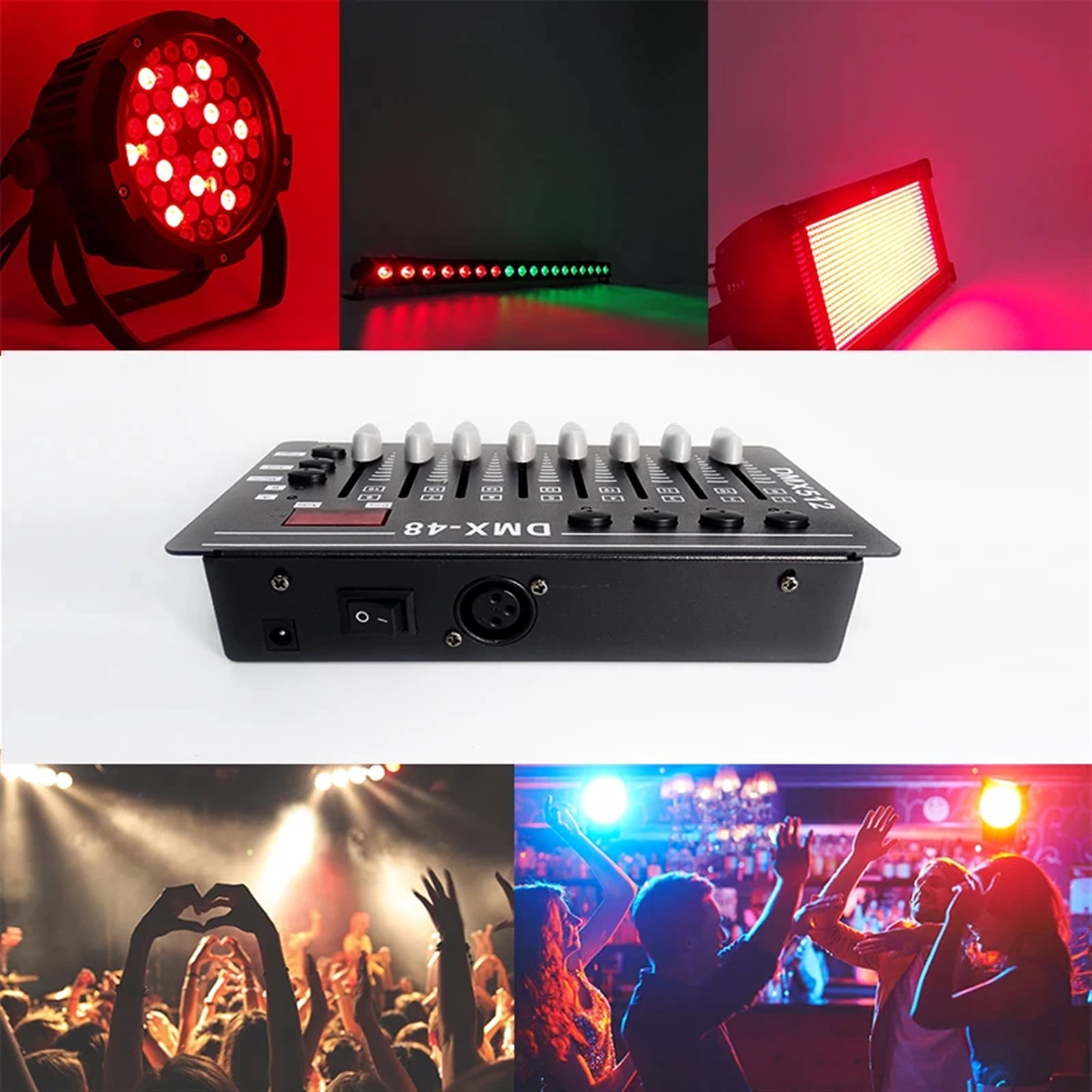 Mini DMX Controller LED Par Light DJ Light Console DMX-48 Console Universal International Standard DMX512 Control ,Precision Control and Adjustment