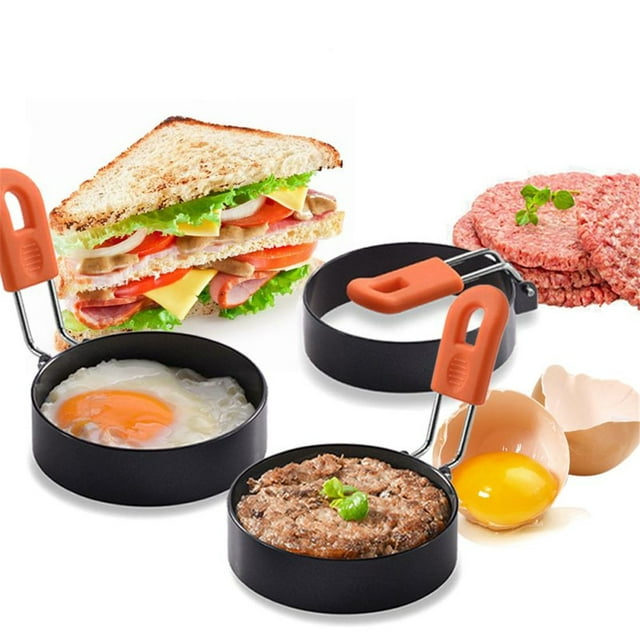 Stainless Steel Egg Cooking Rings Egg Rings Set Of 5 Portable Grill Accessories Portable Grill Accessories for Camping Indoor Breakfast Sandwich Burger