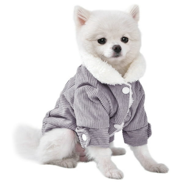 Small Dog Winter Coat Corduroy Fleece Dog Warm Coat for Small Medium Poodles French Bulldog ropa perros -
