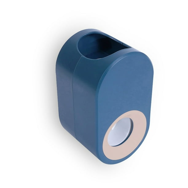 Aparapo de pasta de dientes automática Soporte de cepillo de dientes de pared de pared de pared desmontable Dispensador lavable Punch Punch accesorios gratis azul oscuro Inevent HA028361-01B