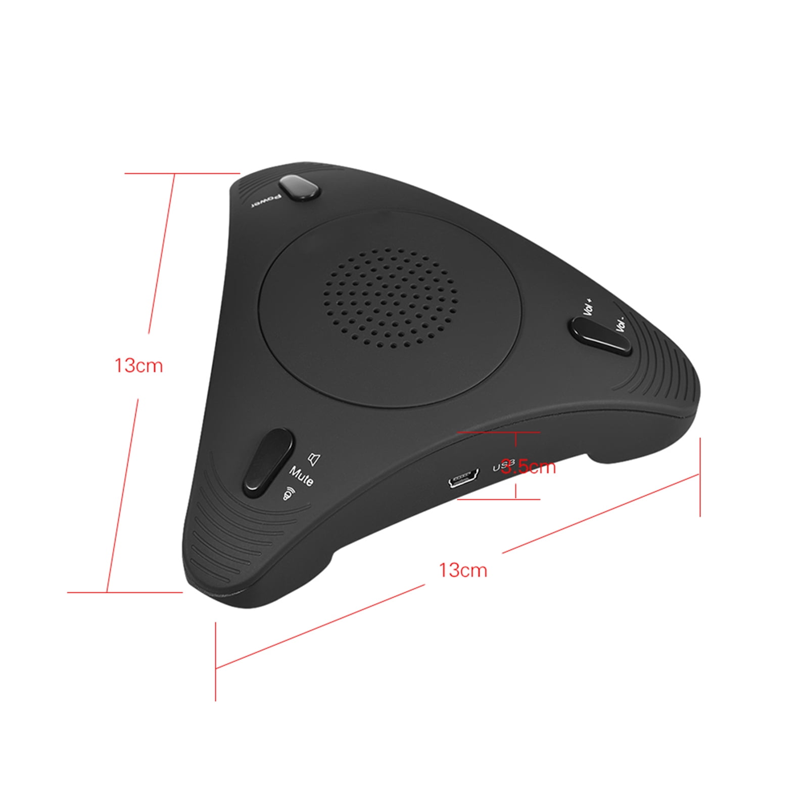 USB Desktop Computer Conference Omnidirectional Condenser Microphone Mic Speaker Speakerphone  Audio Pickup Plug & Play for Business Video Meeting