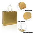 thumbnail image 5 of Reusable Shopping Bags Gift Bags with Handles Perfect for Party Favor Bags Grocery Bags Multicolor Gold 12 Pack, 5 of 7