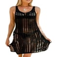 thumbnail image 1 of Robes de Plage Creuses pour Femmes V Cou Sans Manches Crochet Maillot de Bain Couvrir Robe cQH, 1 of 5