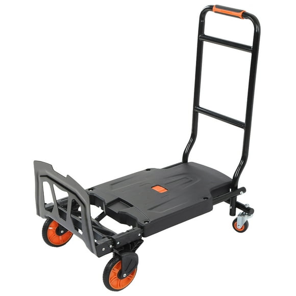 Heavy Duty Dolly Cart, Portable Transform Hand Cart 2 in 1 Space Saving Multifunctional Practical Impact Resistant  for Travel Use
