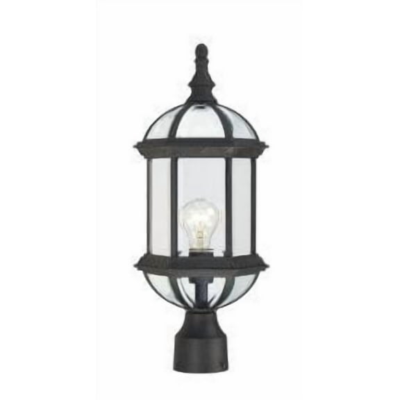 Nuvo 60-4976 - Boxwood - 1 Light - 19" Outdoor Post W/ Clear Beveled Glass