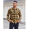 thumbnail image 3 of COOFANDY Mens Flannel Shirts Long Sleeve Plaid Button Down Shirts Fall Winter Family Picture Outfits, 3 of 6