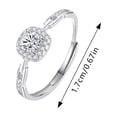 thumbnail image 4 of Bague Réglable Exquise Accessoire de Mode Haut de Gamme Cadeau de Mariage Quotidien Significatif pour Style Élégant, 4 of 8