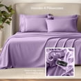 thumbnail image 6 of Bare Home Luxury Bed Sheet Set - Premium 1800 Collection - 7 Piece - Split King, Lavender, 6 of 9