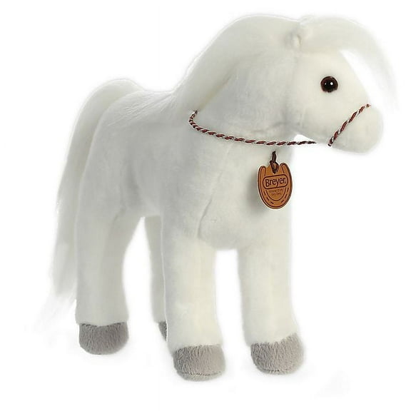 Aurora - Large White Breyer - 11" Arabian - Exquisite Stuffed Animal