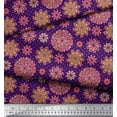 thumbnail image 3 of Soimoi Purple Viscose Chiffon Fabric Multicolor Dot Mandala Fabric Prints By Yard 42 Inch Wide, 3 of 3