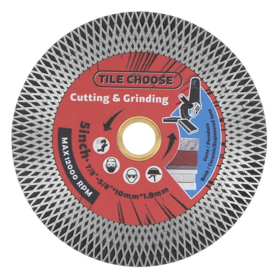 Uxcell Diamond Porcelain Tile Saw Blade 5" Super Thin Diamond Cutting Disc