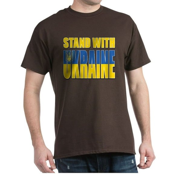 CafePress - Stand With Ukraine Men's Value T Shirt - Men's Classic Graphic Cotton T-Shirt