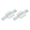 thumbnail image 1 of Juego de 2 piezas de herrajes para puertas plegables, resorte de reparación para puertas corredizas, tono plateado, 1 of 6